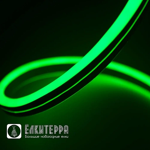 Светодиодный Гибкий Неон, двусторонний, зелёный, кратность резки 0.5 метра, размер 8*16 мм, 220 В, 50 м